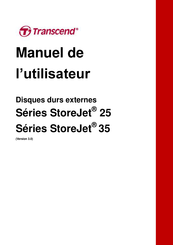 Transcend StoreJet SJ25MC Manuel De L'utilisateur