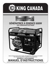 King Industrial POWER FORCE KCG-6500GE Manuel D'instructions