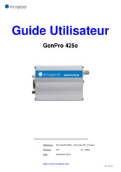 Ercogener GenPro 425e Guide Utilisateur