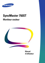 Samsung SyncMaster 750ST Manuel Utilisateur