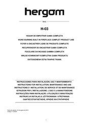 hergom H03/70 Instructions D'installation, De Service Et De Maintenance