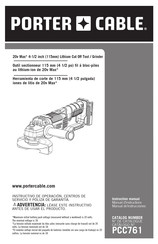 Porter Cable PCC761 Manuel D'instructions