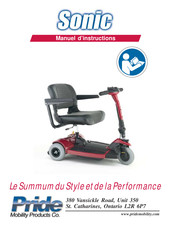 Pride Mobility Products Sonic Manuel D'instructions