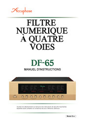 Accuphase DF-65 Manuel D'instructions