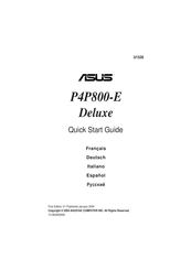 Asus P4P800-E Deluxe Guide De Démarrage Rapide