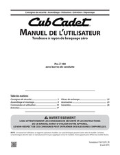Cub Cadet Pro Z 100 Manuel De L'utilisateur