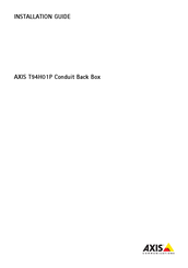 Axis T94H01P Guide D'installation