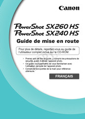 Canon PowerShot SX240 HS Guide De Mise En Route