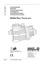 Speck pumpen BADU Eco Touch-pro Fiche Technique