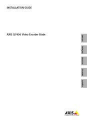 Axis Q7406 Guide D'installation