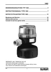 Burkert 1062 Notice D'utilisation