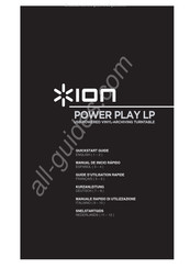 ION POWER PLAY LP Guide D'utilisation Rapide
