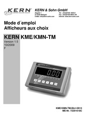 KERN&SOHN KME Mode D'emploi