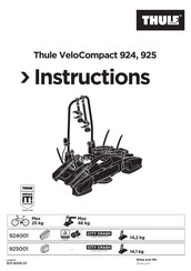 Thule VeloCompact 924 Instructions