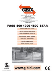 GiBiDi PASS 800 STAR Instruction Pour Le Montage