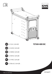 GYS TITAN 400 DC Mode D'emploi