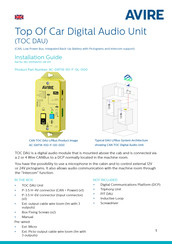 AVIRE AC-DAT18-100-F-00-000 Guide D'installation