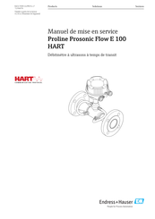 Endress+Hauser Proline Prosonic Flow E 100 Manuel De Mise En Service