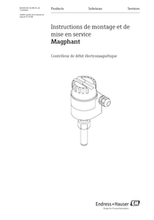 Endress+Hauser Magphant Instructions De Montage Et De Mise En Service