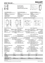 Balluff BFB 75K-001 Serie Mode D'emploi