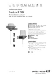 Endress+Hauser Omnigrad T TR24 Information Technique