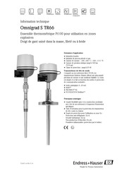 Endress+Hauser Omnigrad S TR66 Information Technique