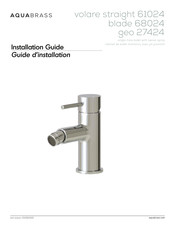 aquabrass volare straight 61024 Guide D'installation