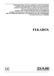 DAB FEKABOX 110 Instructions De Mise En Service Et D'entretien