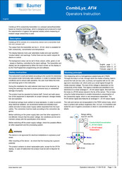 Baumer CombiLyz AFI4 Instructions