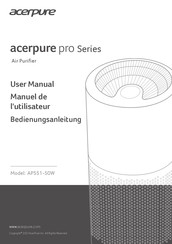 acerpure pro Serie Manuel De L'utilisateur