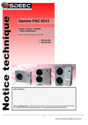Sdeec PAC 65V3 Serie Notice Technique