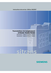 Siemens SITRANS TR200 Instructions De Service