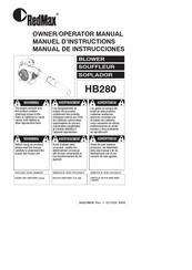 RedMax HB280 Manuel D'instructions