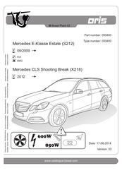 bosal oris 050493 Instructions De Montage