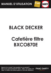 Black & Decker BXCO870E Manuel D'utilisation