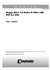 Conrad Buggy Nitro 1:8 Stoke N TR8 4 WD RtR 2,4 GHz Notice
