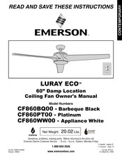 Emerson LURAY ECO CF860PT00 Mode D'emploi