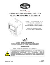 SBI OSBURN 1600 Manuel D'instructions Et D'utilisation