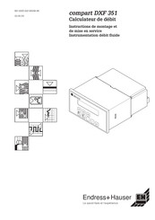 Endress+Hauser compart DXF 351 Instructions De Montage Et De Mise En Service