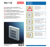 Velux WLI 110 Notice D'installation