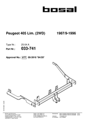 bosal 033-741 Instructions De Montage