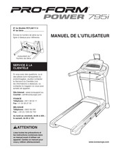 Pro-Form POWER 795i Manuel De L'utilisateur