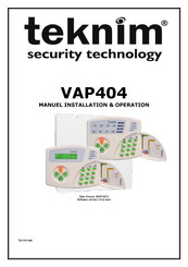 Teknim VAP404 Manuel D'installation Et D'opération