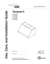 Zephyr Essentials Tempest II AK7542BS Guide D'utilisation, D'entretien Et D'installation