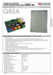Proteco Q80A Notice D'installation Et Utilisation