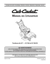 Cub Cadet CC 760 ES Manuel De L'utilisateur