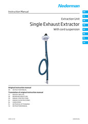 Nederman Single Exhaust Extractor Manuel D'instructions