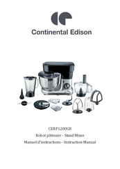 CONTINENTAL EDISON CERP1200GB Manuel D'instructions