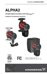 Grundfos ALPHA2 Instructions D'installation Et D'utilisation