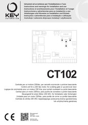 Key Automation CT102 Instructions Et Avertissements Pour L'installation Et L'usage